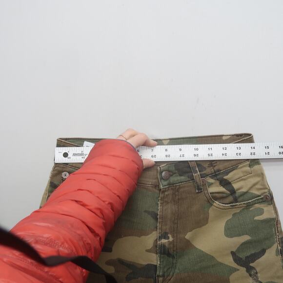 R13 Boyfriend Jeans in Beige Camo Size 24 Oversized Baggy Crop - Picture 12 of 13